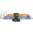 Набор Г-образных ключей WERA 3950/9 Hex-Plus Multicolour HF Stainless 1, метрических, нержавеющая сталь, с фиксирующей функцией, 05022699001