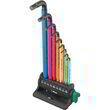 Набор Г-образных ключей WERA 950/9 Hex-Plus Multicolour 3, пластиковый держатель, 05133165001