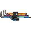Набор Г-образных ключей WERA, 950/9 Hex-Plus Multicolour HF 1, метрических, BlackLaser, с фиксирующей функцией, 05022210001