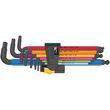 Набор Г-образных ключей WERA, 950/9 Hex-Plus Multicolour Imperial 2, дюймовых, BlackLaser, 05022640001