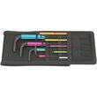 Набор Г-образных ключей WERA, 950/9 Hex-Plus Multicolour Imperial 1, дюймовых, BlackLaser, 05022639001